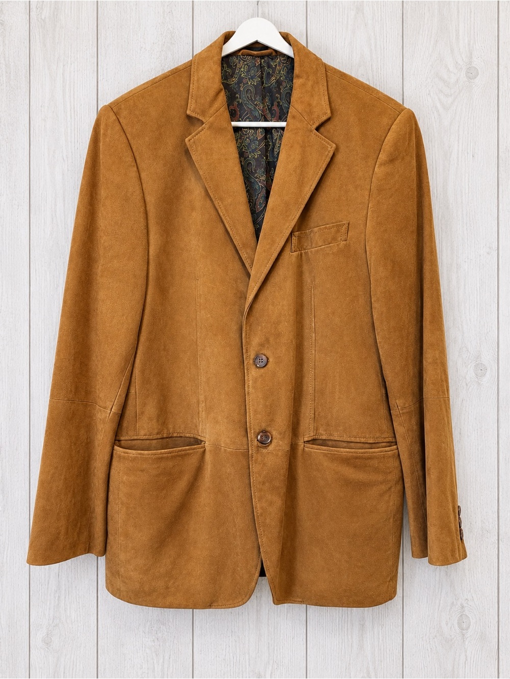 Lauren Ralph Lauren Vintage Genuine Suede Leather Tan Size 40R